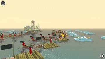 Stupid Raft Battle Simulator скриншот